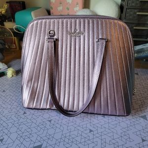 Kate Spade Medium Dome Satchel Patterson Drive Quilted Metallic Lavender